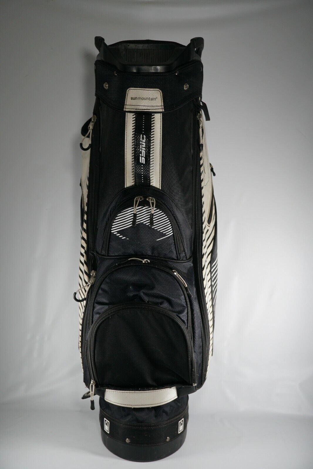 Sun Mountain Sync Cart Bag / Black and White / With Raincover