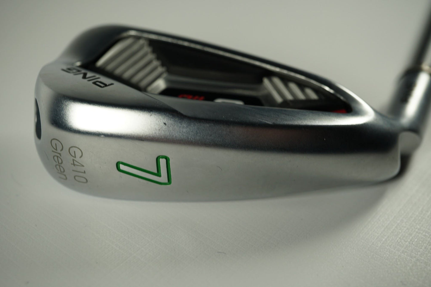 Ping G410 7 Iron / Green Dot / Regular Flex Graphite Shaft / Ex Demo / Left Hand