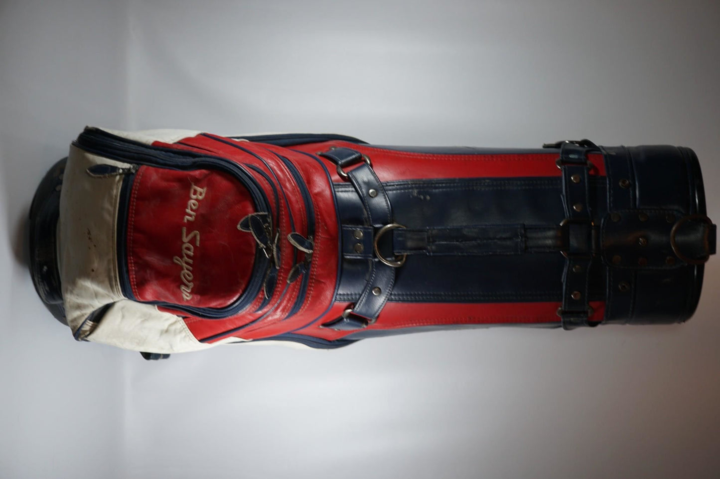 Ben Sayers Vintage Cart Bag / Red, White and Blue