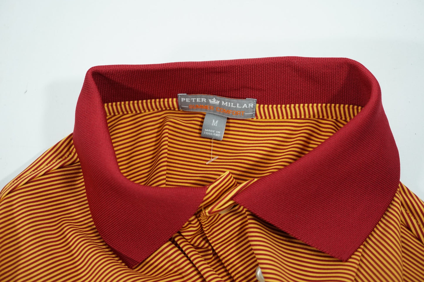 Peter Millar Summer Comfort Polo and Hat / Medium / Orange and Red / New