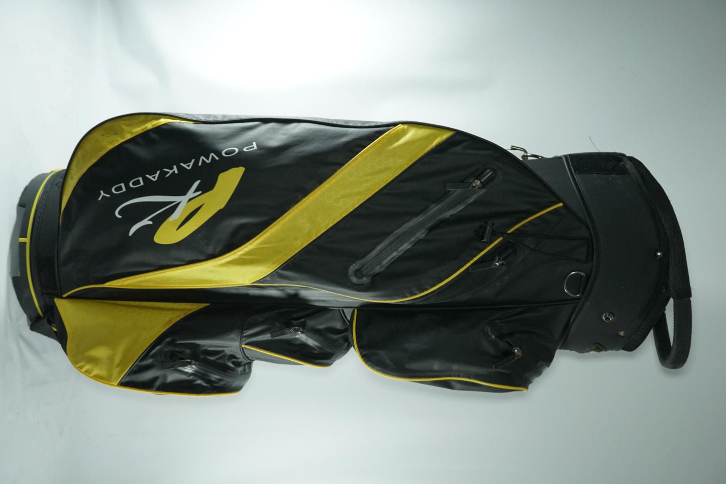 Powakaddy Dri Edition Cart Bag / Black and Yellow / With Rainhood