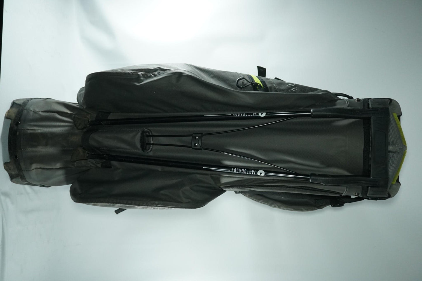 Motocaddy Aquaflex Cart and Stand Bag / Grey and Green / With Rainhood