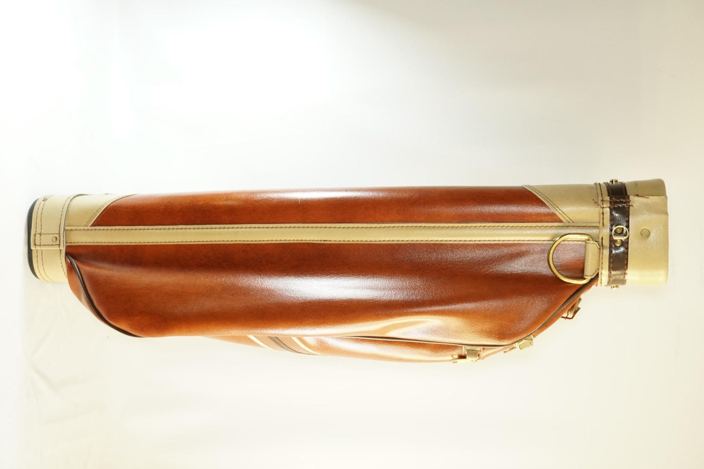 EJP Supadivida Vintage Golf Bag / Brown and Cream / With Rainhood