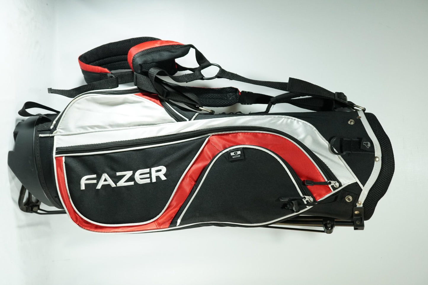 Fazer Stand Bag / Black, White and Red
