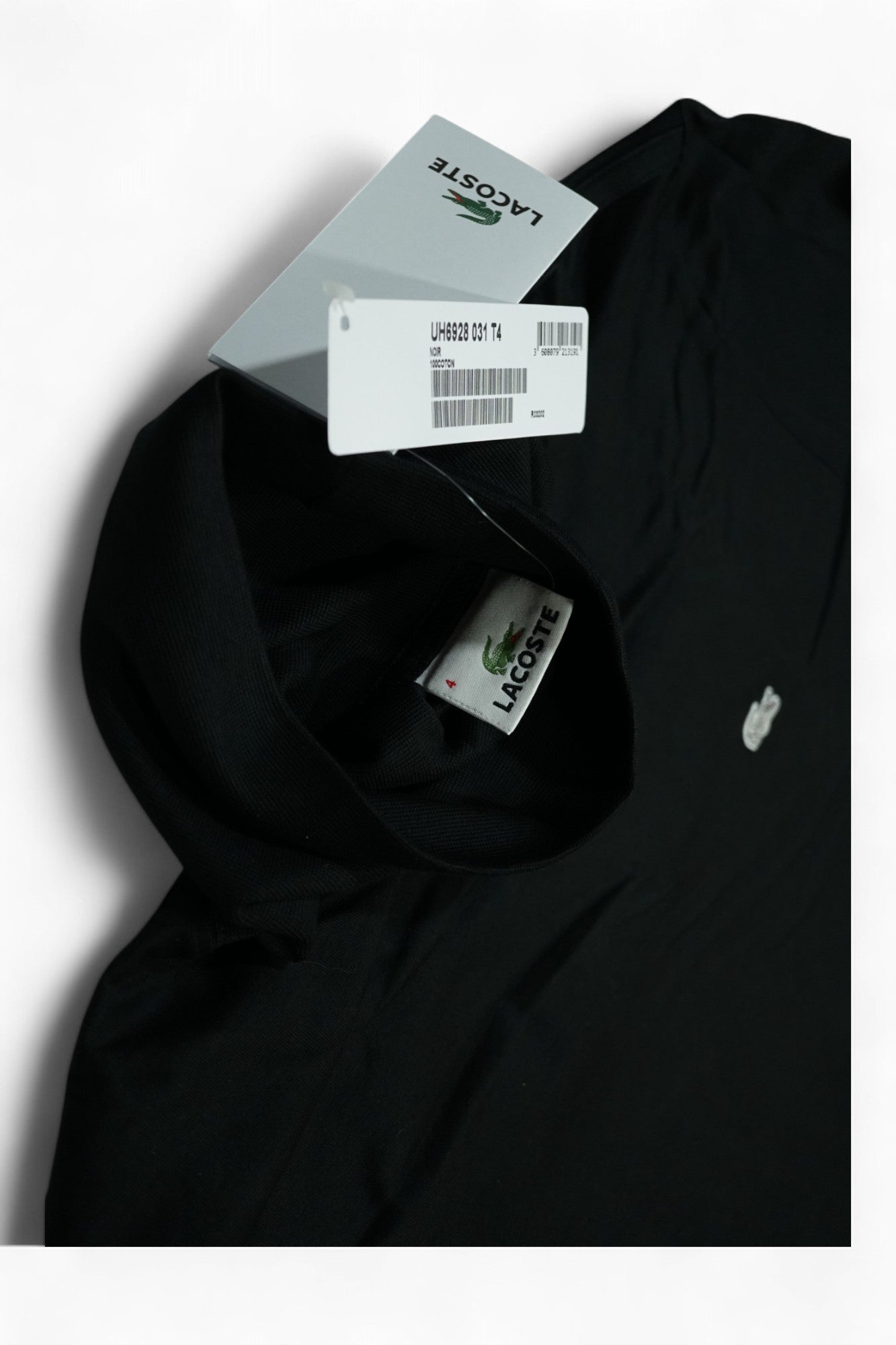 Lacoste Roll Neck Long Sleeve Shirt / Black / Size 4 Medium / New