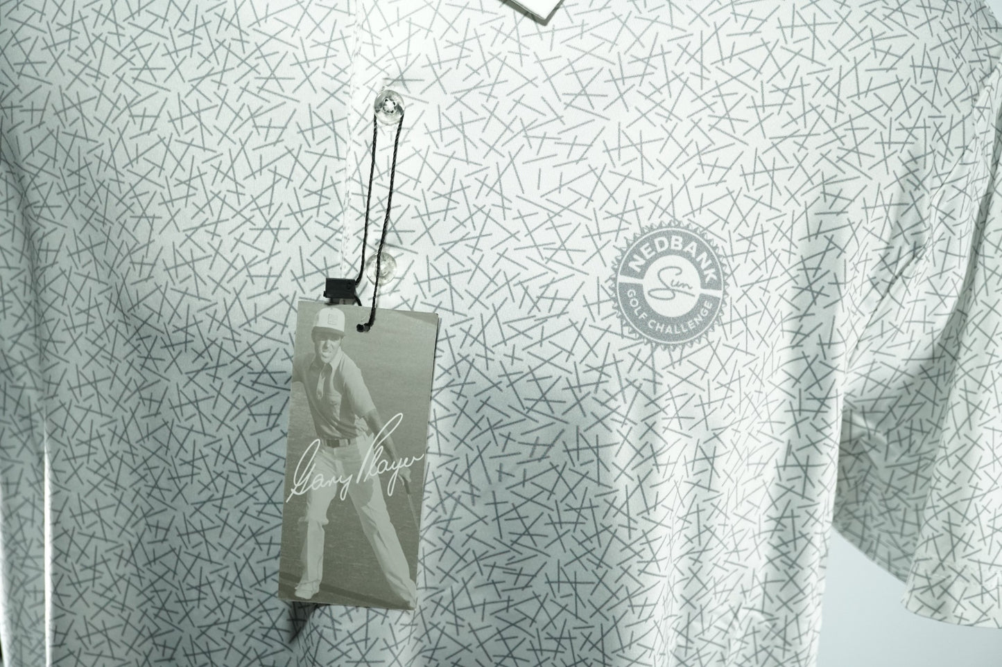 Gary Player Nedbank Golf Polo / White Patterned / Medium / New
