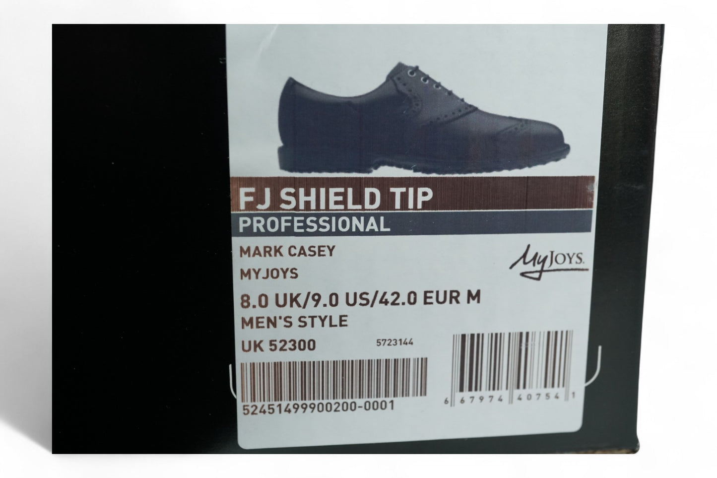 FootJoy Icon Shield Tip Golf Shoes / Black / UK 8 / New