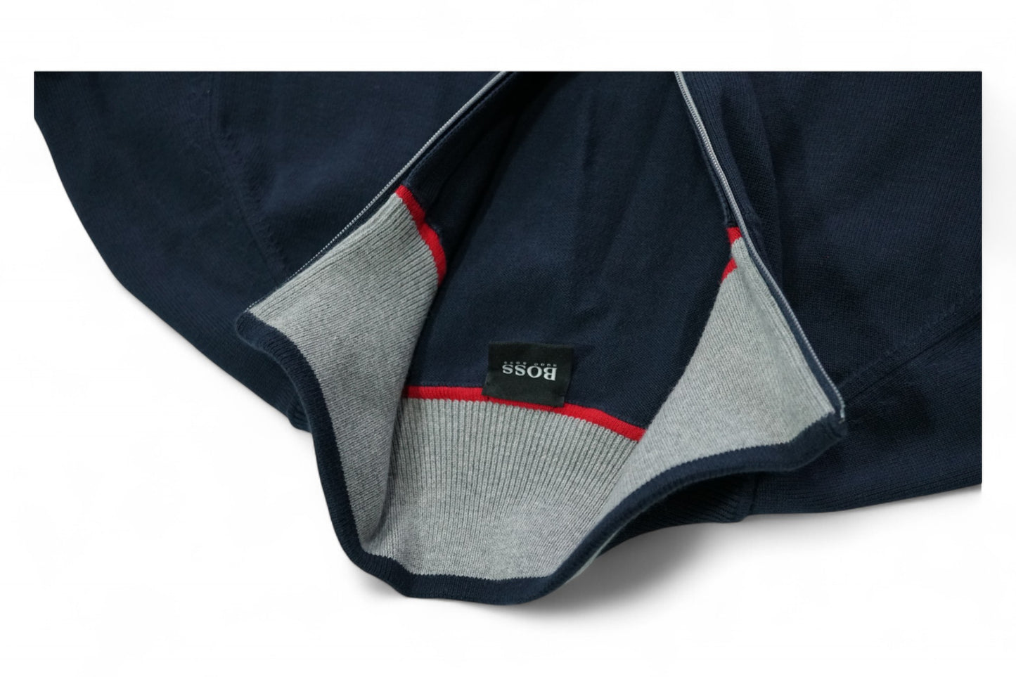 Hugo Boss Quarter Zip / Black and Red / Small