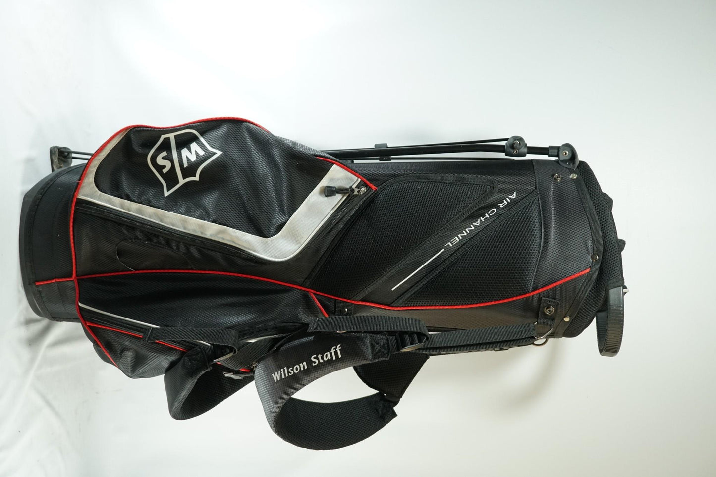 Wilson Stand Bag / Black White and Red / With Rainhood