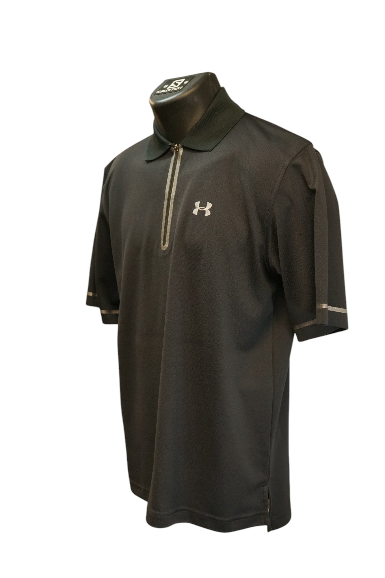 Under Armour Zip Golf Polo / Black / Small Medium