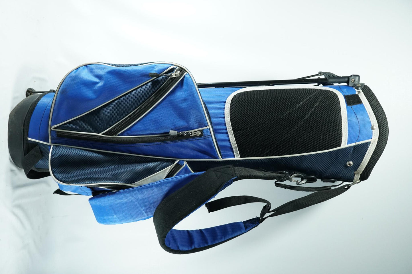 John Letters Stand Bag / Blue and White / With Rainhood