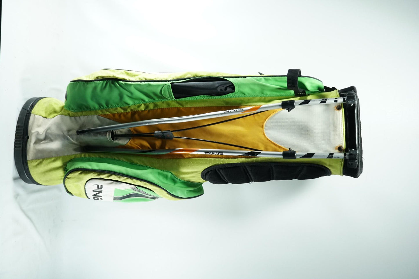 Ping Freestyle Stand Bag / Green and Yellow / With Rainhood