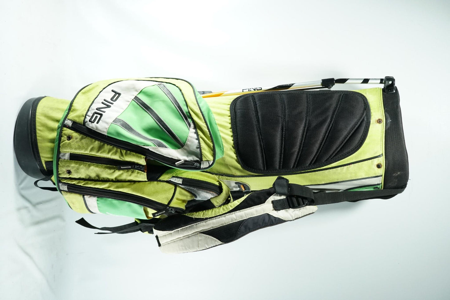 Ping Freestyle Stand Bag / Green and Yellow / With Rainhood
