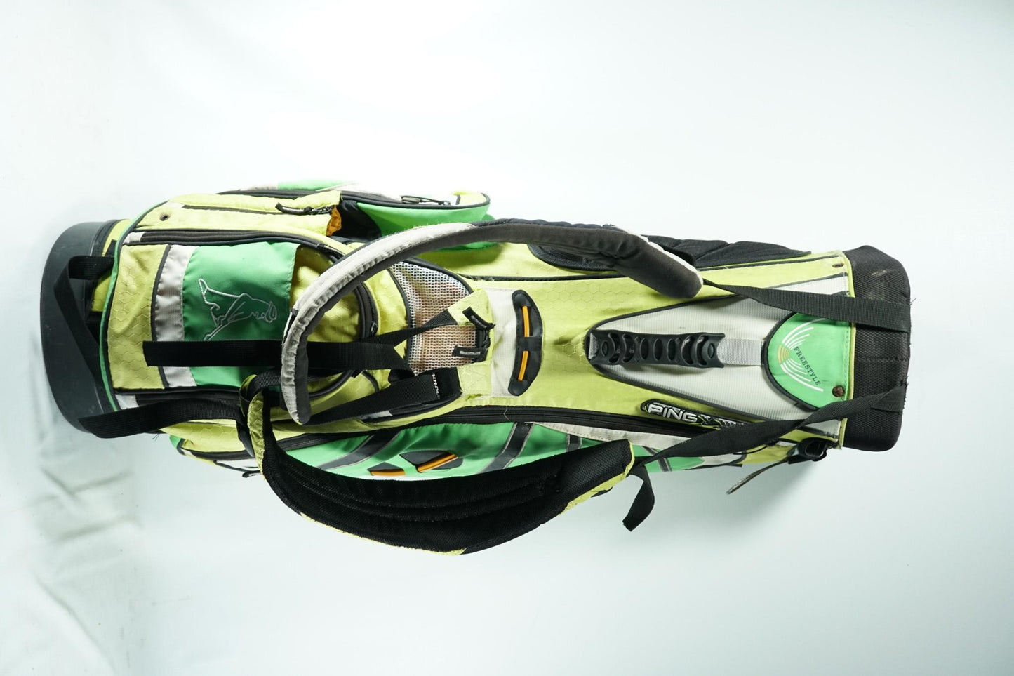 Ping Freestyle Stand Bag / Green and Yellow / With Rainhood