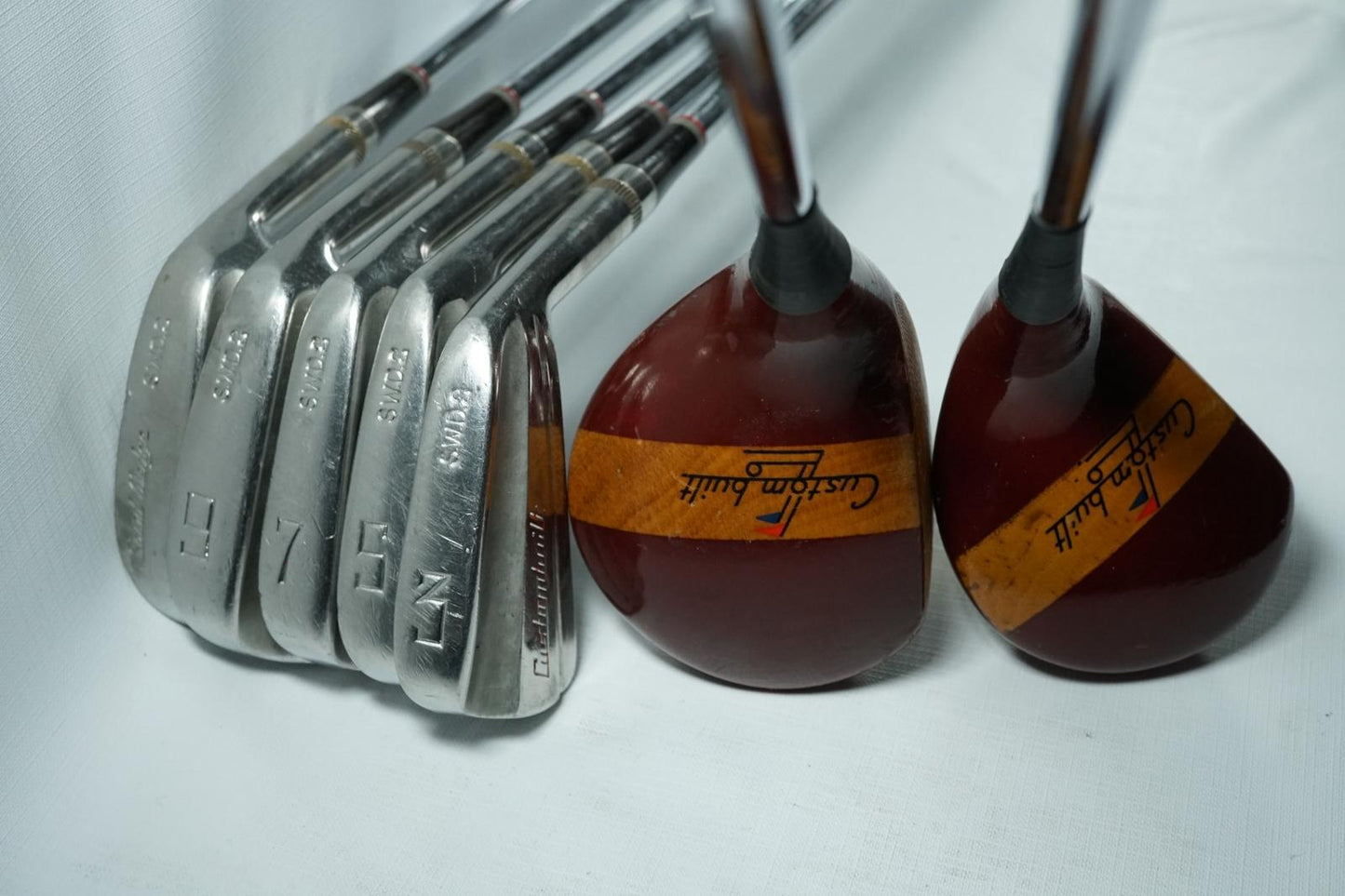 Custom Built Golf Half Set / 3,5,7,9,SW / Driver And 3 Wood / New Grips