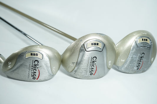 Chicago Golf 3 Wood, 5 Wood and 3/4 Hybrid Set