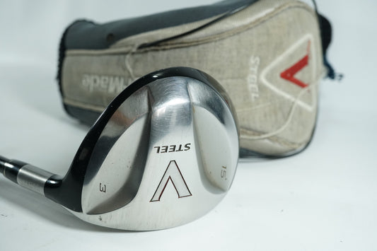 Taylormade V Steel 3 Wood 15° / Regular Flex Graphite Shaft / New Grip