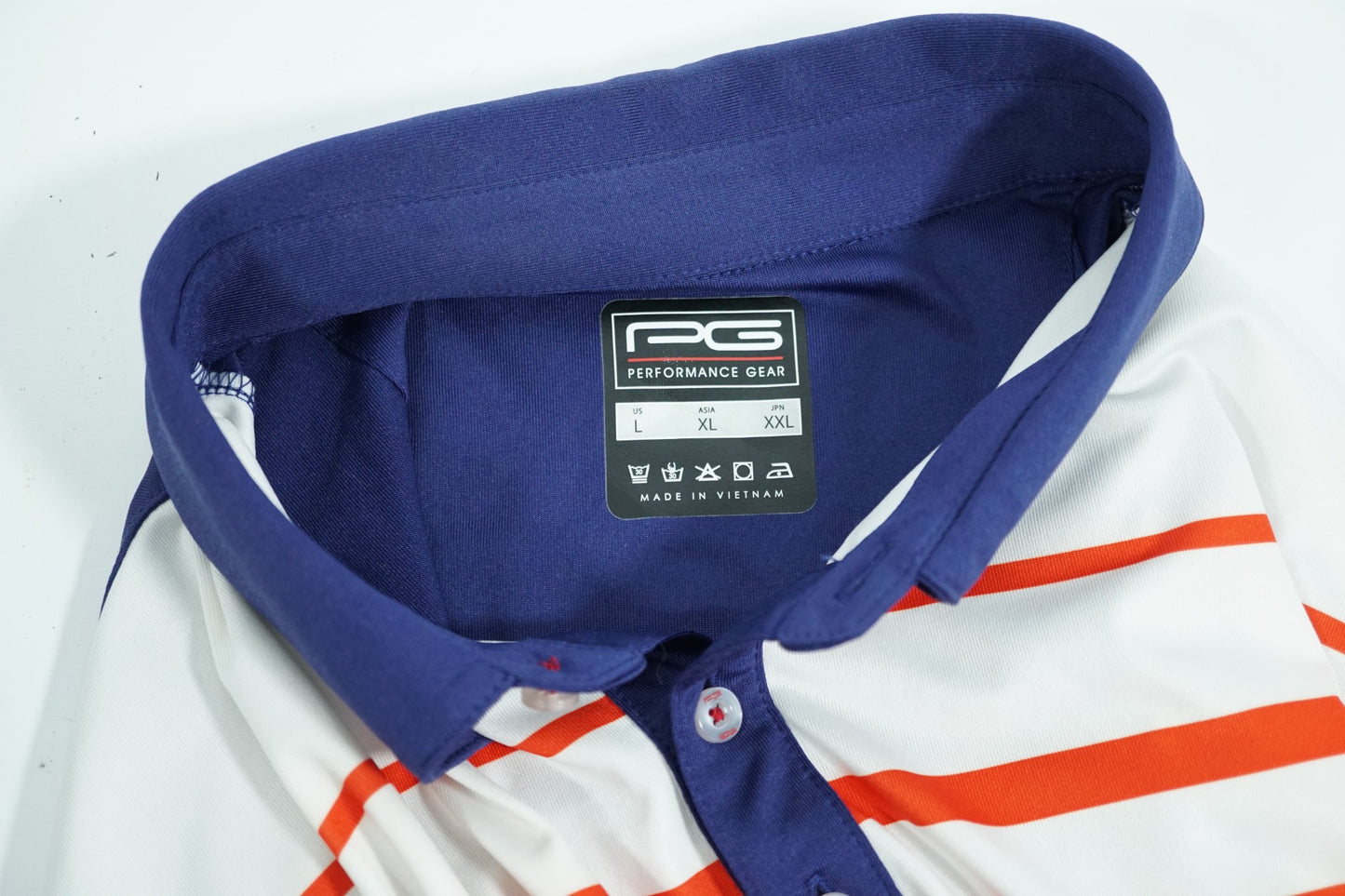 PG Performance Gear Golf Polo / Large / Red, White and Blue