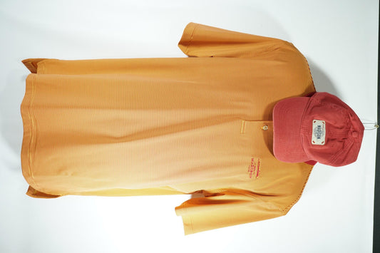 Peter Millar Summer Comfort Polo and Hat / Medium / Orange and Red / New