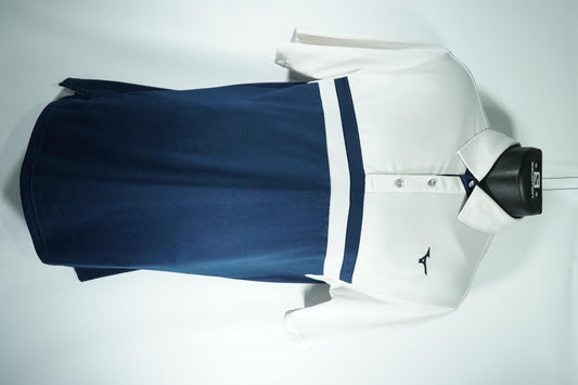 Mizuno Golf Polo / M / Navy and White