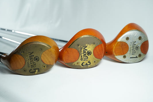 Maxfli Driver, 3 and 5 Wood / Steel Shafts / New Grips