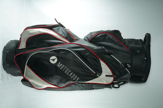 Motocaddy Club Series Cart Bag / Black and Red / With Rainhood