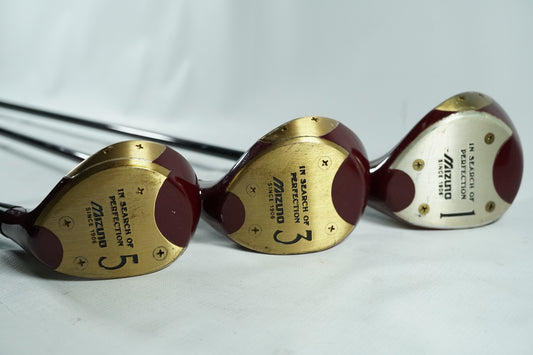Mizuno Champion Flag Driver, 3 and 5 Woods / Ladies Flex Graphite Shafts