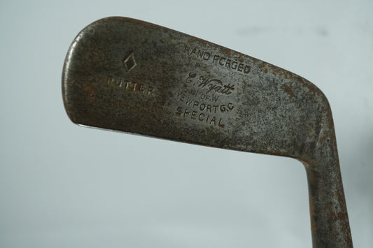 Vintage C Wyatt Newport GC Putter / Hickory Shaft / No Grip