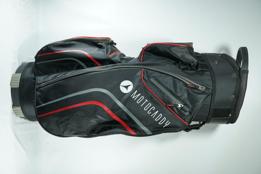 Motocaddy Lite Series Cart Bag / Black and Red / With Rainhood
