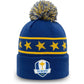 New Era Ryder Cup Europe Bobble Beanie / Blue and Yellow / New