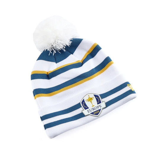 New Era Ryder Cup Europe Bobble Beanie / Blue, Yellow and White / New