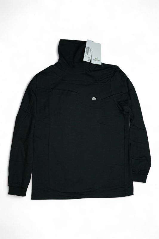 Lacoste Roll Neck Long Sleeve Shirt / Black / Size 4 Medium / New
