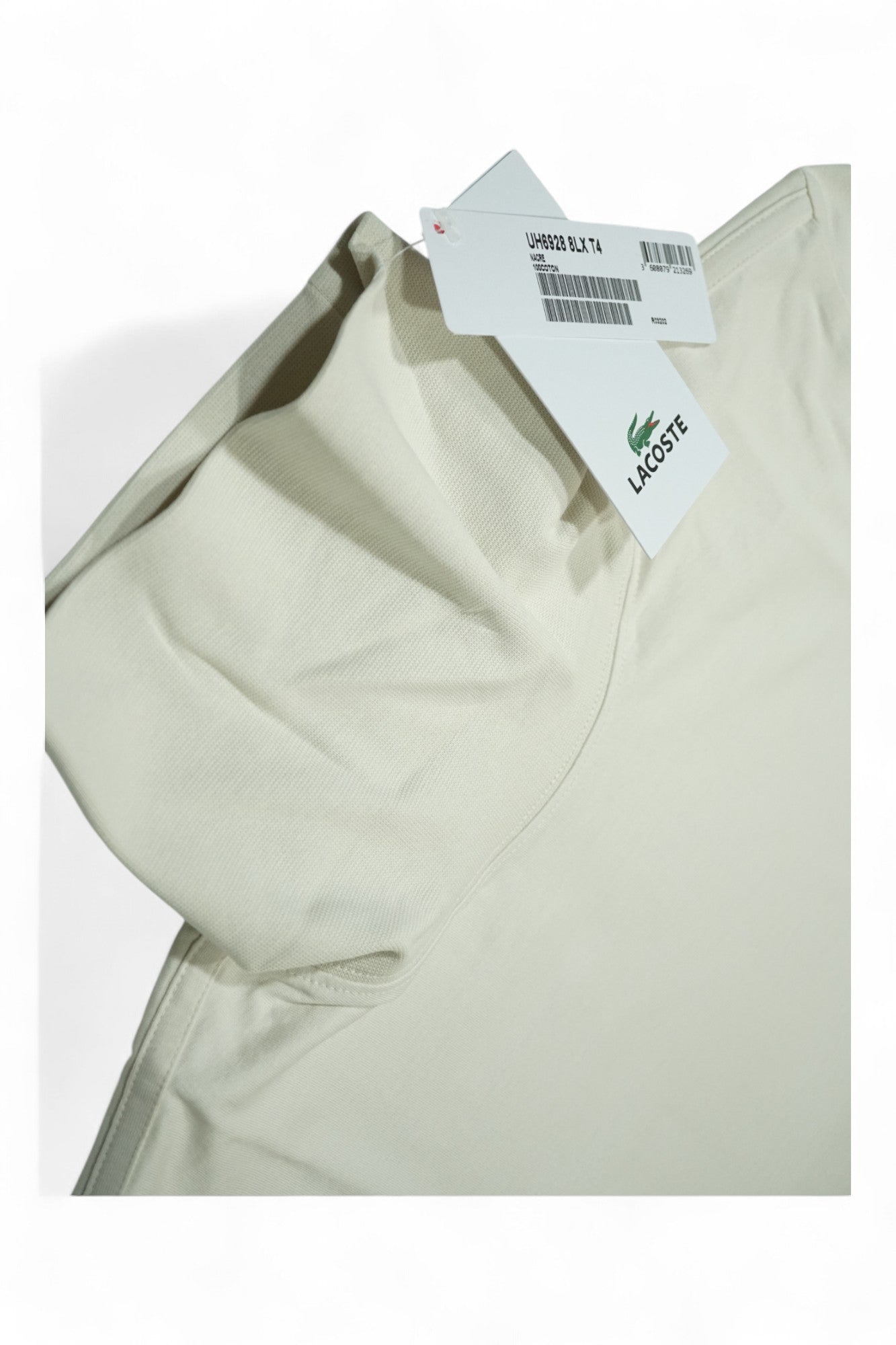Lacoste Roll Neck Long Sleeve Shirt / Cream / Size 4 Medium / New