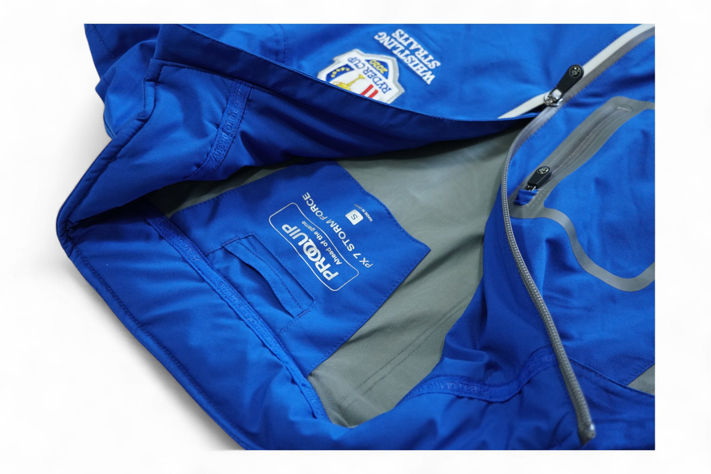 Proquip Ryder Cup 2020 PX7 Storm Force Jacket / Blue and Grey / Small