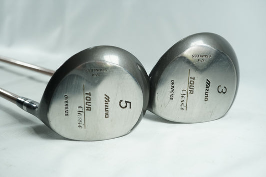 Mizuno Tour Classic Oversize 3 and 5 Woods / Ladies Flex Graphite Shafts