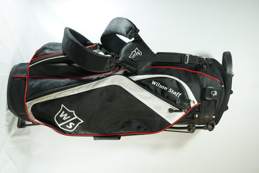 Wilson Stand Bag / Black White and Red / With Rainhood