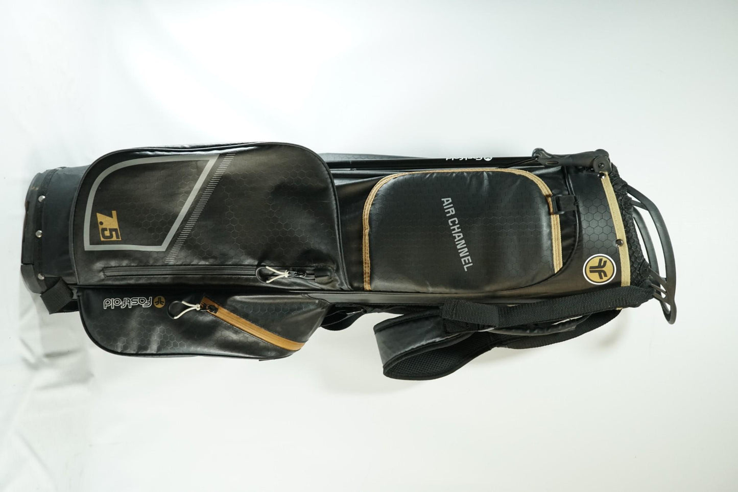 Fastfold Orbiter Waterproof Stand Bag / Black and Gold / With Rainhood