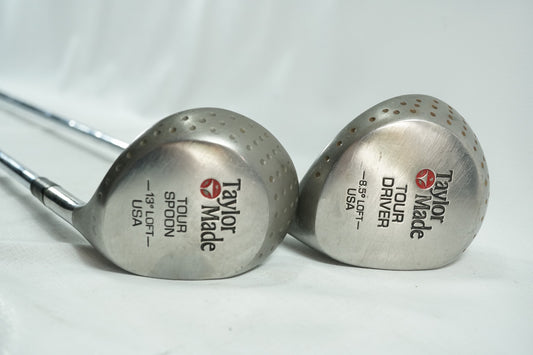 Taylormade TP Driver and 2 Wood / Stiff Flex Steel Shafts / New Grips