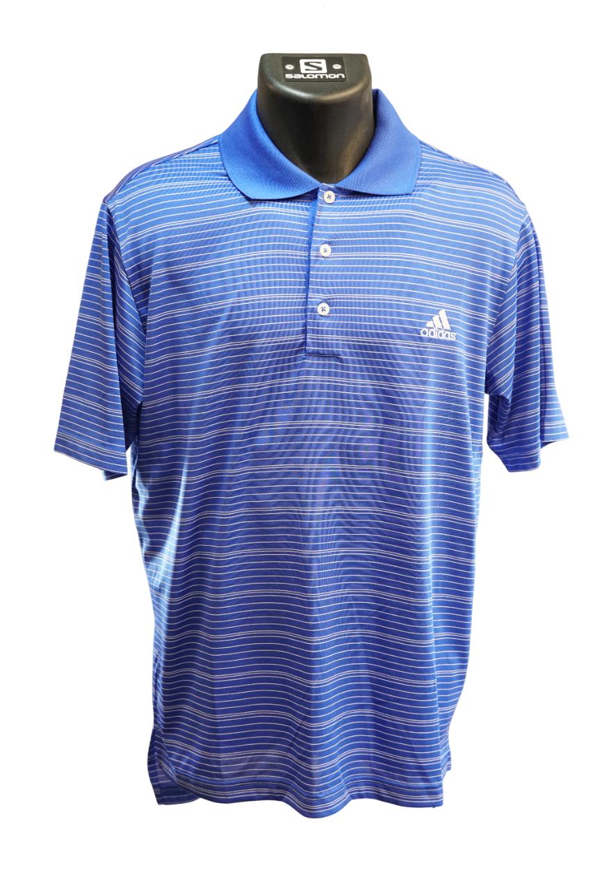 Adidas Golf Polo / Blue and White / Medium