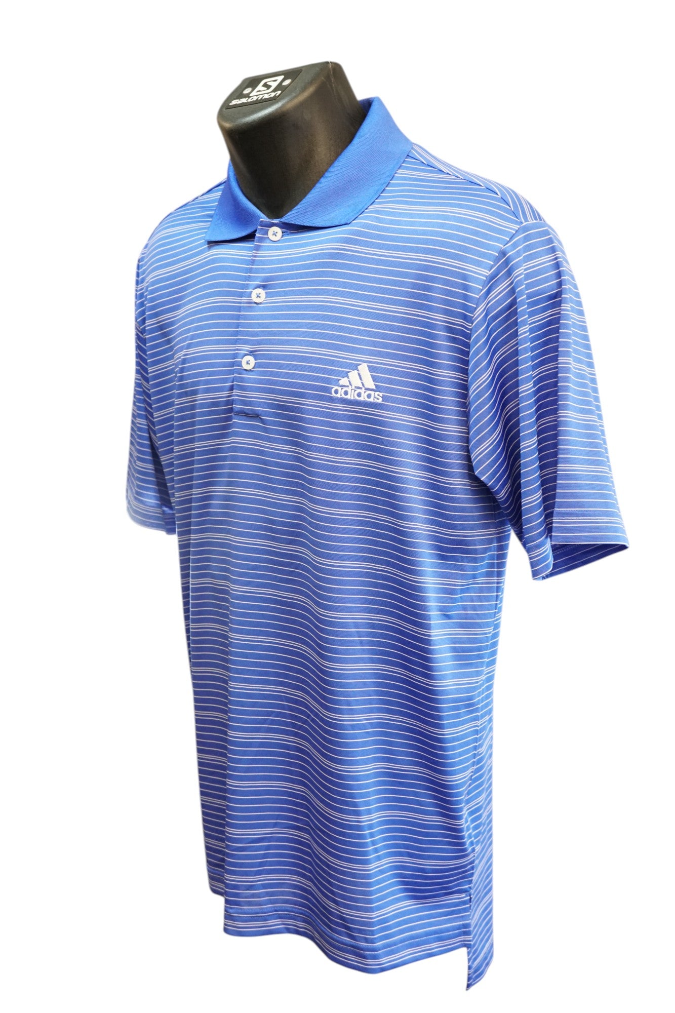 Adidas Golf Polo / Blue and White / Medium
