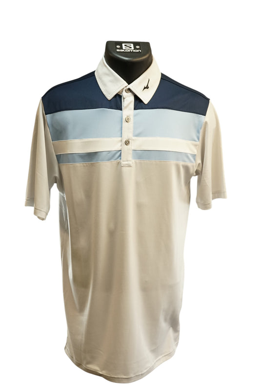 Mizuno Golf Polo / White and Blue / Medium