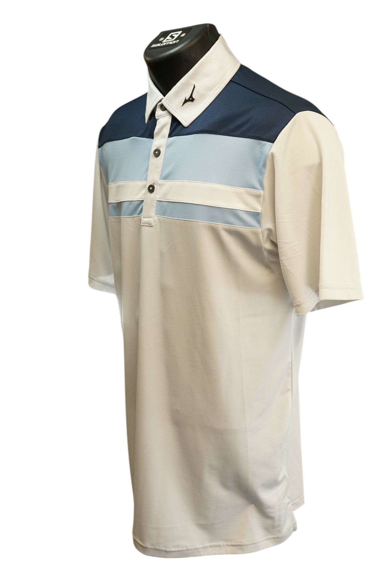 Mizuno Golf Polo / White and Blue / Medium
