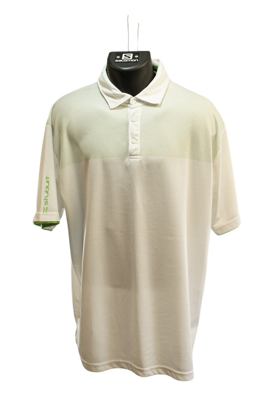 Stuburt Golf Polo / White and Green / XXL