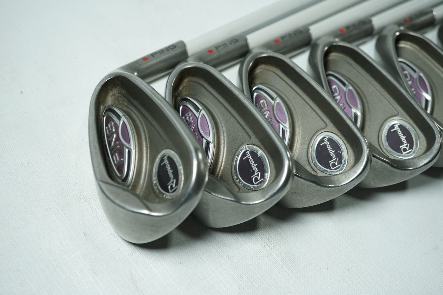 Ping Rhapsody Irons / Red Dot / 6-SW / Ladies Flex Graphite Shafts