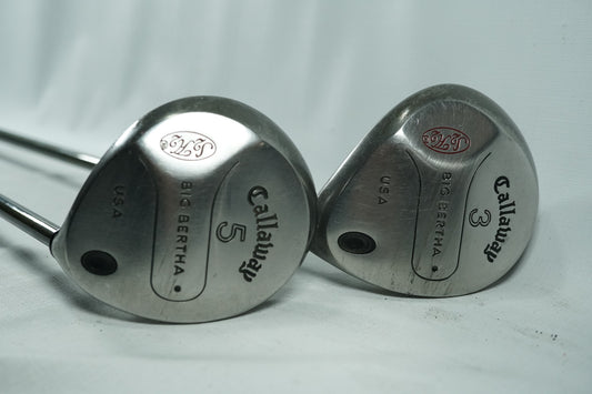 Callaway Big Bertha 3 and 5 Woods / Graphite Shafts / New Grips