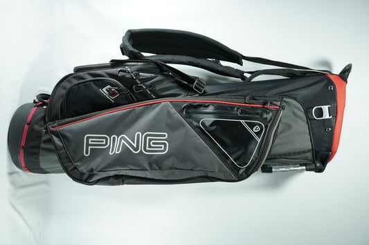 Ping Hoofer Stand Bag / Black and Red / With Rainhood
