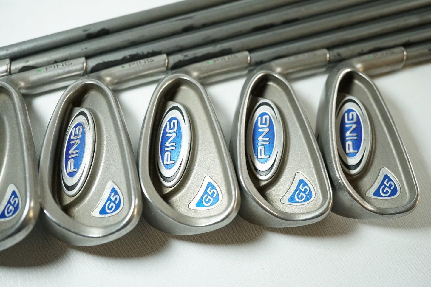 Ping G5 Irons / Green Dot / 4-PW / Soft Regular Flex Graphite Shafts