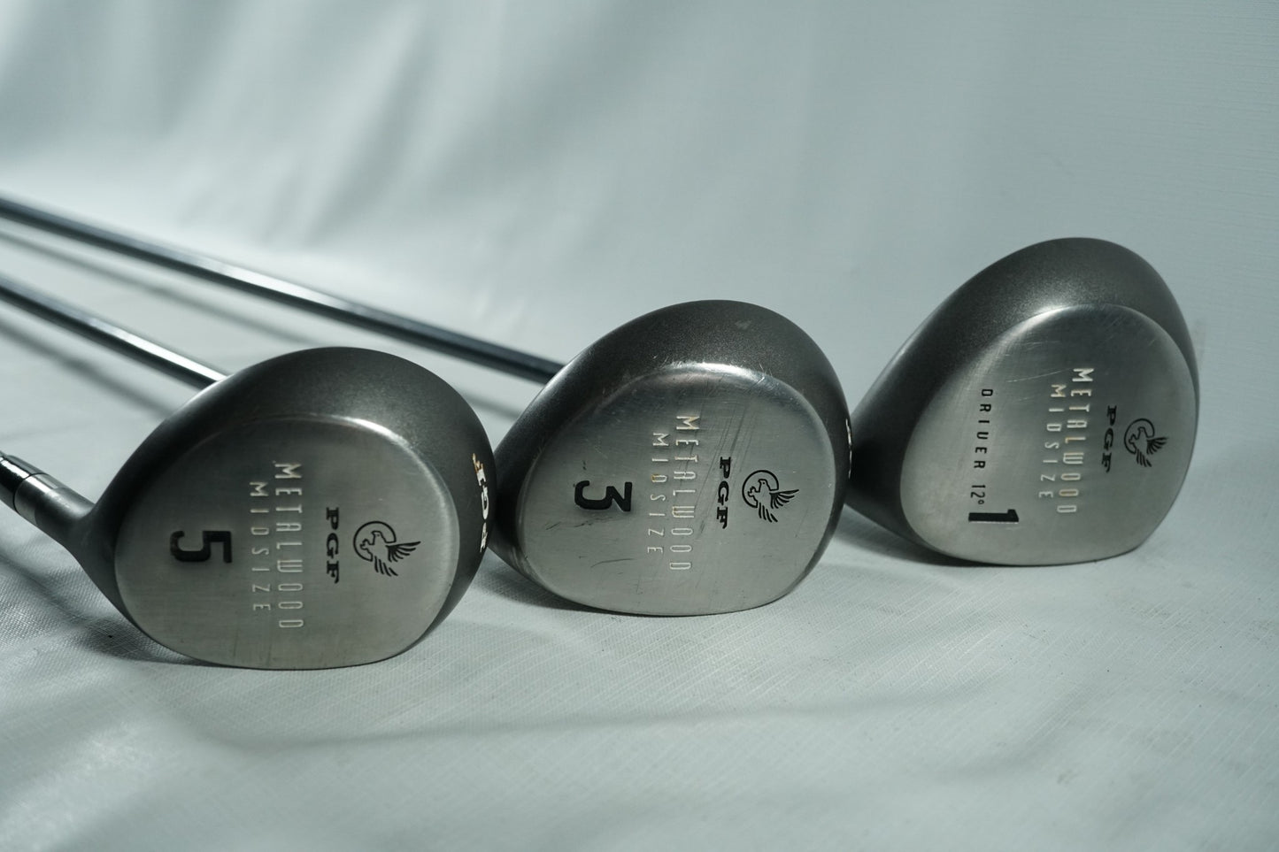 PGF Metalwood Driver, 3 Wood and 5 Wood / Regular Flex Graphite Shafts