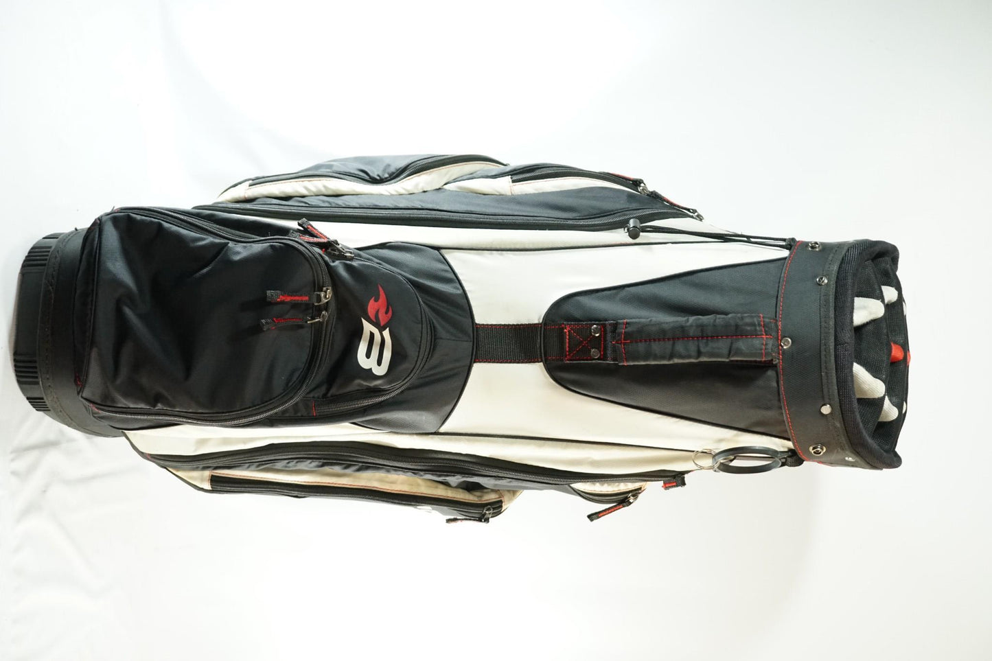 Taylormade Burner Cart Bag / Black and White / With Rainhood