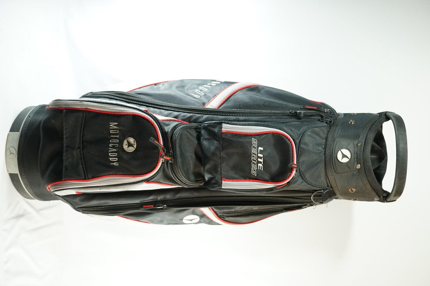 Motocaddy Lite Series Cart Bag / Black and Red / With Rainhood
